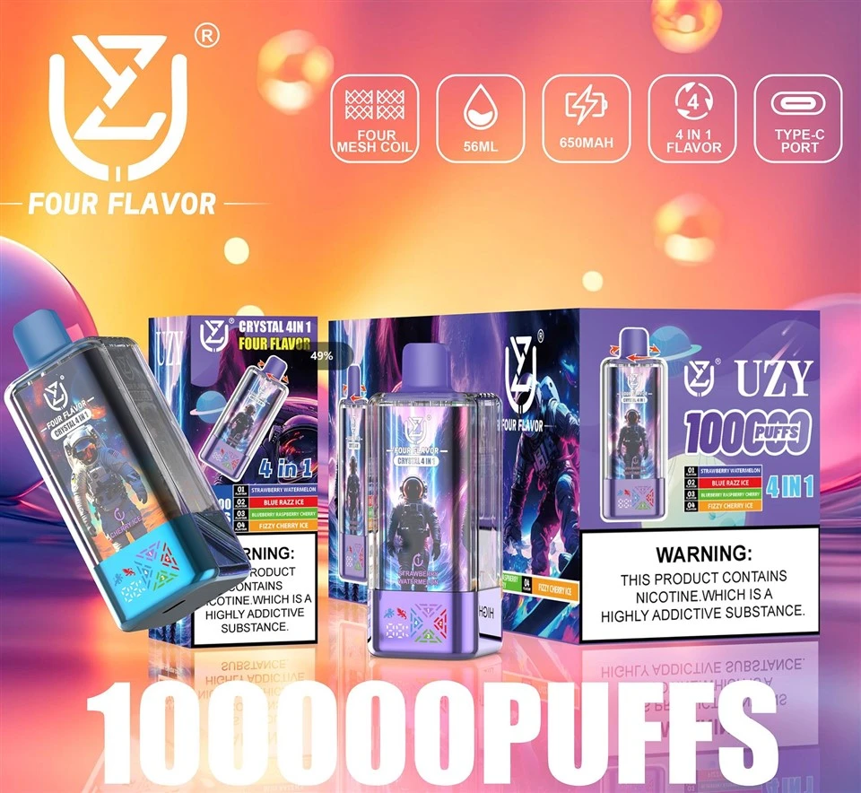 UZY Kristall 4 í 1 100K (Fýra Smakkir)